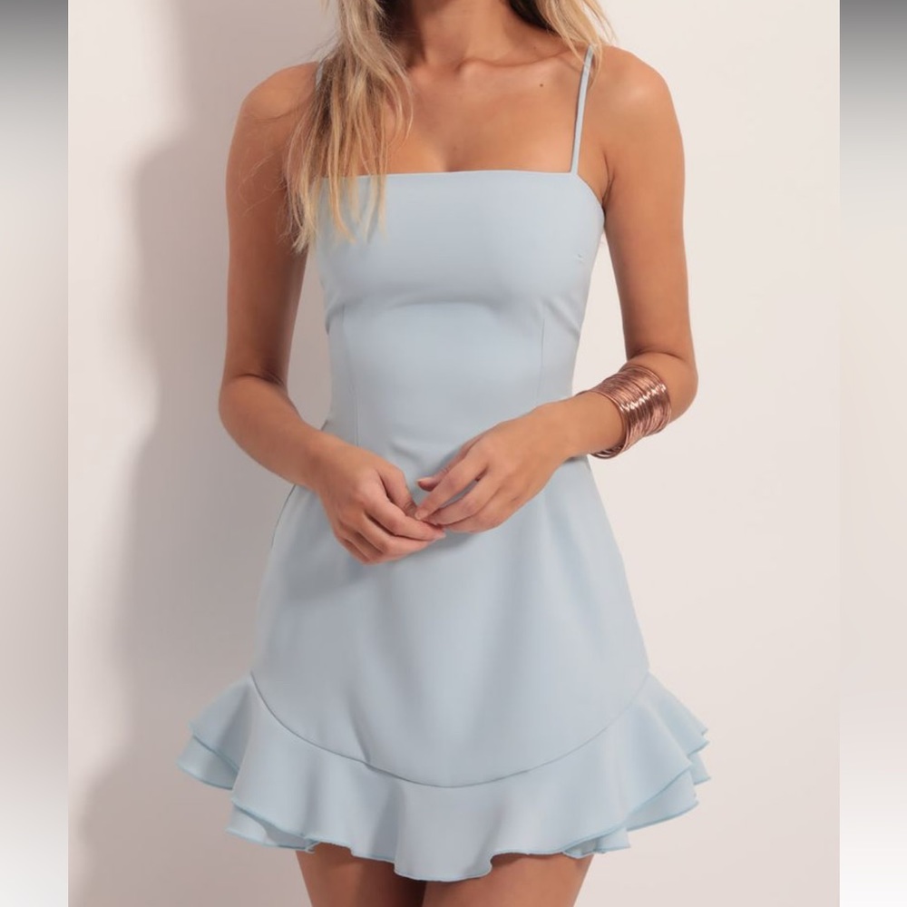 Light blue mini dress for summer events!